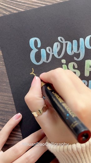 65K views · 603 reactions | Lettering Challenge With Me ✨ #reels #quotes #nhuandaocalligraphy #handlettering | Nhuan Dao Calligraphy | Facebook