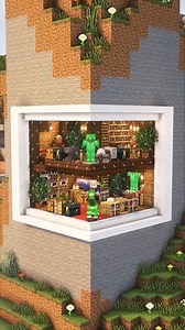 Minecraft cliff base built on edge with careful design