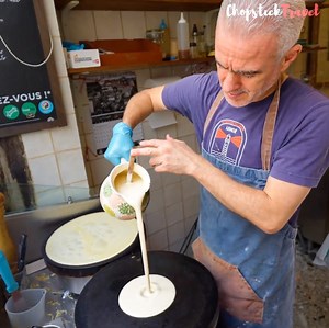 12K views · 696 reactions | The Master of FRENCH PANCAKES!  Amazing Crepes & Sweets in Paris! | Chopstick Travel | Facebook