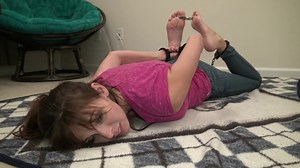 Handcuffed, shackled, and in TOE CUFFS!