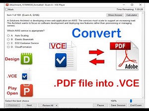 PDF to VCE file conversion