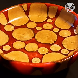170K views · 988 reactions | Turning hazel wood & epoxy into a plate | Crafty Panda | Facebook