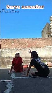 🌞 How to Do Surya Namaskar | Elder Sister Teaching Me Step-by-Step 🧘‍♀️✨#sisters #suryanamaskar