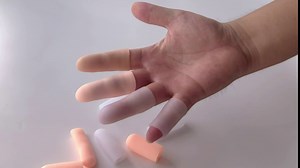 12 Pcs Finger Covers Protection for Finger Tips, White Finger Cots Finger Gloves for Trigger Finger, Finger Arthritis, Finger Cracking, Blisters, Eczema and Other Finger Pain Relief