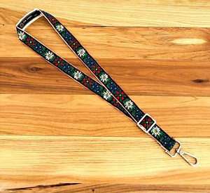EDELWEISS FLORAL Badge Lanyard.key Chain. 1" Wide Gold or Silver Hardware. Bavarian Lanyard, Alpine Lanyard, Floral Lanyard - Etsy