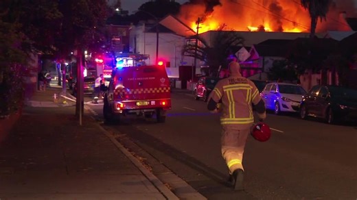 Firefighters battle massive blaze in Croydon, Sydney's inner west