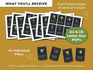 64 Pregnancy Affirmation Cards Printable | Baby Shower Gift Idea for Mom | Self-care Pregnancy Gift for Wife | Floral Positive Affirmations - Etsy