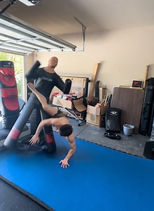 Working the scissor kick. Anthony Le is picking up so fast! All glory to The Father. Thank you for all the support everyone. | Cung Le
