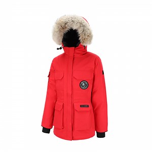[Hot Item] Losse Straight Line with Hooded Fur Parka for Women