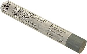 R&F Handmade Paints - Professional Oil Pigment Stick, Neutral Grey Deep, 38 ml