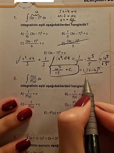 İntegralde U-İkame Nasıl Yapılır? 3x-7 için Adım Adım Çözüm