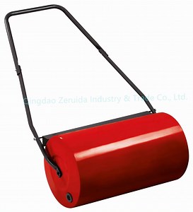 [Hot Item] 48L Water or Sand Filled Heavy Yard Roller Ground Grass Lawn Roller Manual Steel Garden Tool