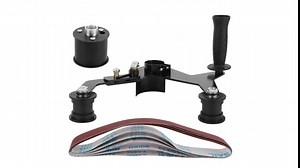 Sanding Machine, Wear‑resistant Abrasive Belt Machine, Durable ABS and Aluminum Alloy for Stainless Steel Pipes Elbow Pipes