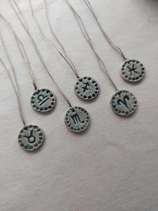 Handmade Ceramic Zodiac Sign Necklace: Astrology Gift - Etsy Australia