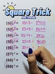 Square Trick💯💯💯 #Math #mathteachergon #akositeachergon #algebra #MathTutor #basicmath #Mathhack #mathtechnique #mathhacks #squaredifference #squaretrick | Math Tutorials