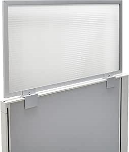 Obex Privacy Screen Cubicles Office Panel Extender, 18" X 48", Translucent