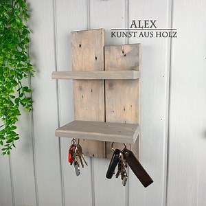 Key Rack / Shelf With Strong Magnets and Practical Shelves, Handmade, Timelessly Rustic Look, Sustainable Wood - Etsy