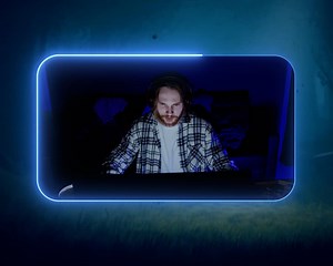 Webcam Overlay Twitch | Obs | Streamlabs | Animated Facecam Frame | Rectangle | Blue Neon Rounded Edges - Etsy UK