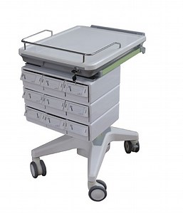 [Hot Item] ABS Multi Function Computer Nurse Hospital Workstation Comprehensive Height Adjustable Wireless Nursing Station Mobile Computer Work Station Cart