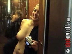 Shy Exhibitionist in an Elevator [IShotMyself.com]