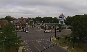 Live video: Giant Amoco sign near Forest Park