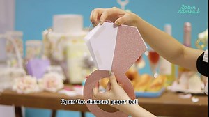 Engagement Party-Engagement Decorations for Party Honeycomb Ball Gold White Party Decorations 32 PCS Decoration for Bridal Shower Diamond Ring Hanging Paper Ring Engagement Party Decorations