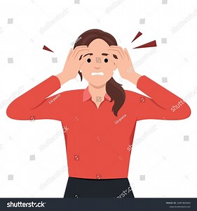 Vector Illustration Screaming Womanpsychology Depression Bad Stock Vector (Royalty Free) 2297301653 | Shutterstock