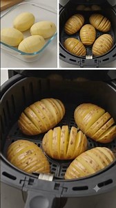 😱 You won’t believe this… I made these crispy air fryer potatoes with just 2 ingredients! 🥔✨ #lunch?