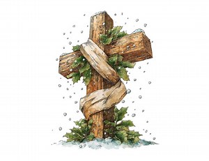 Wooden Cross PNG Clipart, 12x Holly and Snowflake Christmas Cross Clip Art Set, Printable Watercolor Clip Art, Digital Download, Transparent - Etsy