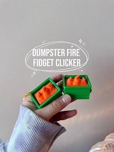 Dumpster Fire Clicker Fidget | 3D Printed Toy, Gag Gift - Etsy Canada