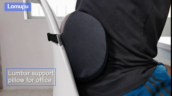 Lumbar Support Pillow for Office Chair and Car Seat Memory Foam Lower Back Lumbar Support Cushion Ergonomic Back Support Pillow for Back Pain Relief with Skin Affinity Cover