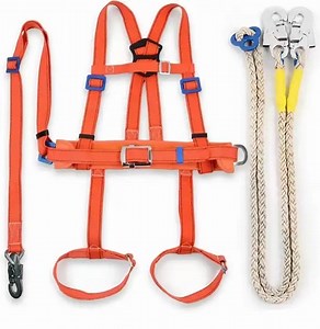 [Hot Item] Double Hook Adjustable Full Body Safety Harness with Lanyard