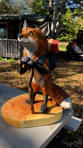#backpack # hiking #turtle #rabbit #fox #chainsawcarving | Scott Leederman