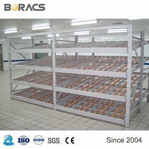 [Hot Item] Factory Steel Warehouse Shelf Racking, Goods Gravity Carton Flow Through Pallet Sliding Racks