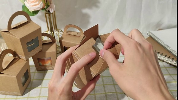 150 Pcs Individual Cupcake Boxes Single Individual Small Mini Cupcakes Containers with Window Inserts Handle Kraft Cupcake Holder Portable Cupcake Carrier for Muffins Bakery Wedding Party Favor, Brown