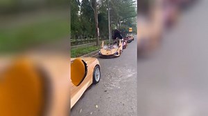 Todos los modelos del famoso 'youtuber' de los coches de madera, reunidos en una misma calle