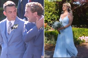 Best man caught on a hot mic ogling busty bridesmaid during wedding ceremony