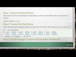 Creating a Unique Identifier for Categories in Python with Pandas