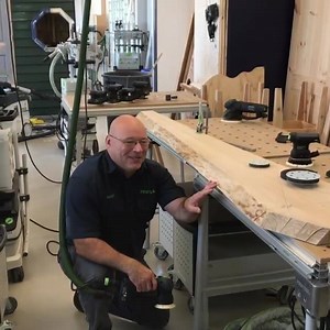 How can interface backing pads help with sanding live edge furniture? Sedge gives a quick overview. Get more videos like this at festooltraining.tv. | Festool