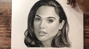 Drawing Gal Gadot -Wonder Women- Realistic Pencil Drawing Timelapse | Gal Gadot Fans