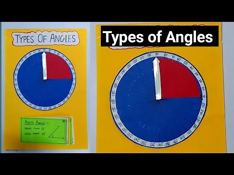 Types of Angles Working Model | Maths TLM Project for Class 5 to 8