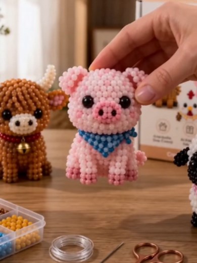 Tiny 3D Beaded Animal Kit — Gift You’ll Love to Create