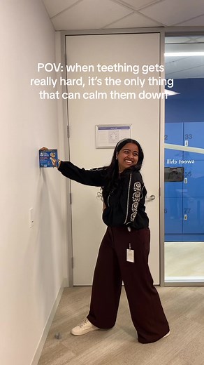 Soothed by Soothe ‘N’ Chew 😌 #GerberBabyCa #ToddlerHacks #ToddlerSnacks #Teething #TeethingHacks