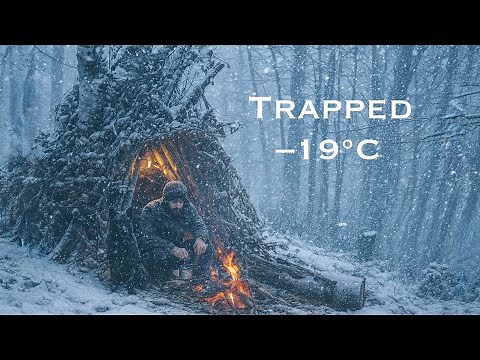Extreme Cold Survival -19°C | Alone in the Frozen Wilderness -Building Shelter & Fire in Deep Snow