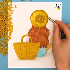 2.2K views · 186 reactions | I draw with pasta and it works ! | Art Room | Facebook