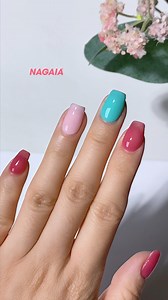Summer vibe acrylic nails instantly done at home ✨💅 the simplest home made nails that last long 🙋‍♀️😍 #dipnails #dippowdernails #diynails #diynailsathome #tiktoknails #dipnailsathome #nailsalon #nailsupply #thenagaia #fyp #rednails #pinknails #greennails #thenagaia #fyp | Nagaia Nail