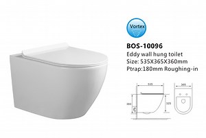 [Hot Item] Economical Ceramic Sanitaryware Bathroom Wc Vortex Wall-Hung Toilet