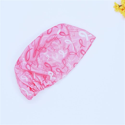 Breast Cancer Awareness Euro Scrub Cap, Satin Lined Surgical Cap, Ponytail Scrub Caps for Women, Summer Surgical Hat. Surgical Scrub Cap - Etsy