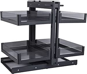 Blind Corner Cabinet Pull-Out Basket Organizer, Kitchen Cabinet Organizer, Sliding Storage Drawer Type Kitchen Storage Racks Built- Sliding Organizer Cabinet Shelf