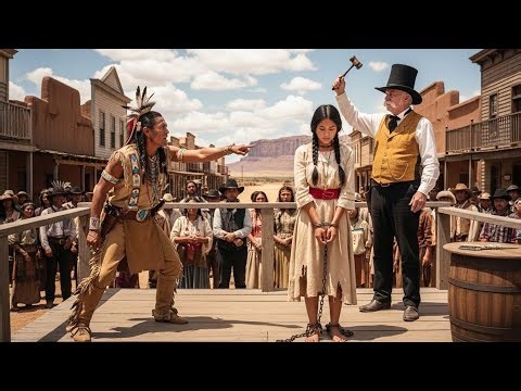 “I’ll Take Her!” Apache Chief’s Son Shouts After Seeing the Stunning Girl Chained at Auction